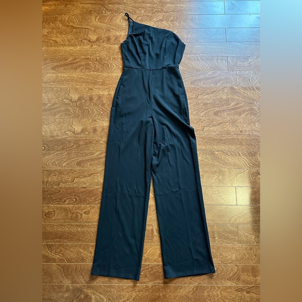 Black one shoulder jumpsuit